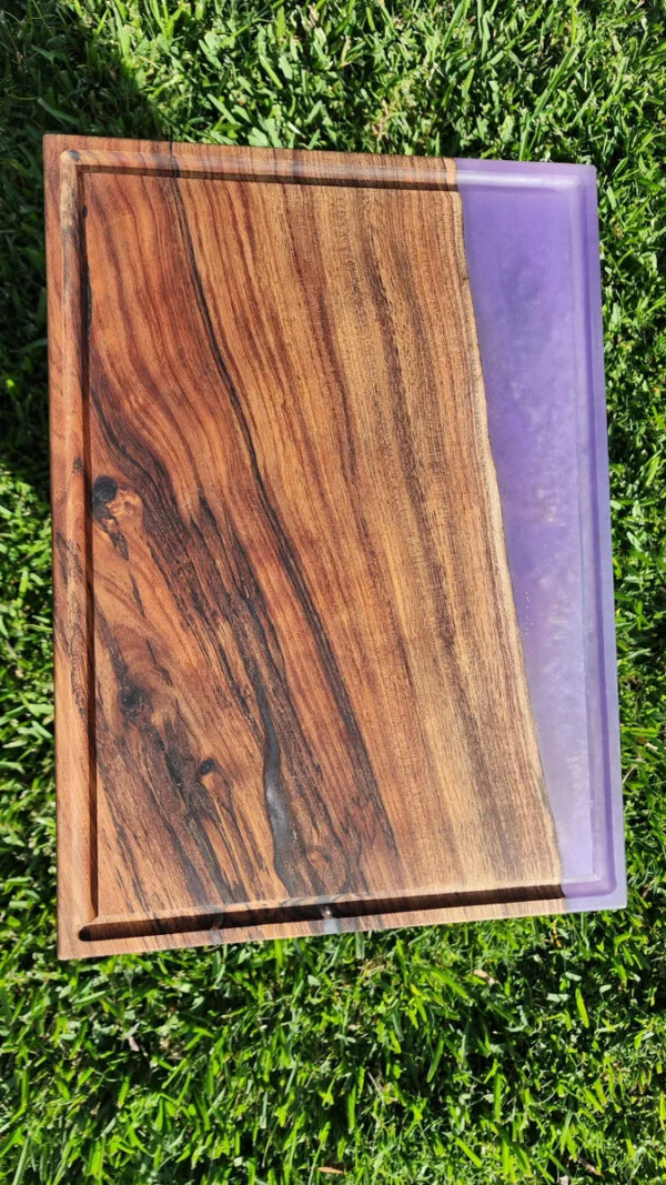 Koa wood with purple epoxy board - Image 3