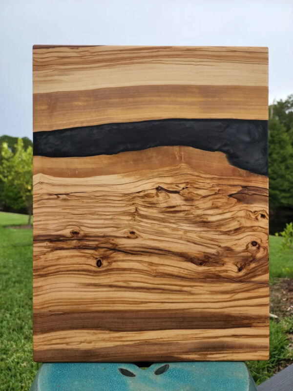 Olive wood and black epoxy charcuterie/ cutting board - Image 3